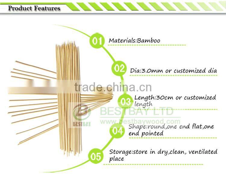 Factory monthly hot sell 18000 cartons bamboo bbq skewer