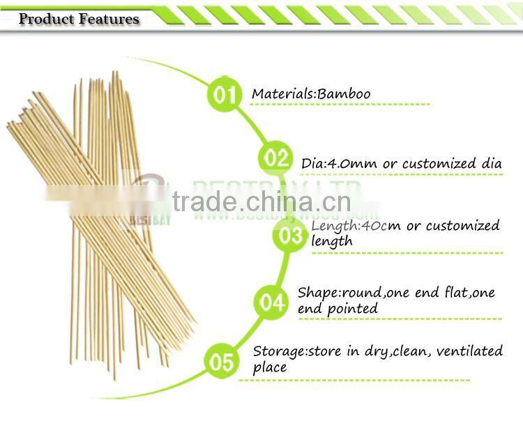 40cm BBQ Bamboo Skewer with Custom Logo