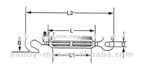 SS930 Stainless Steel 316 Frame Type Turnbuckle
