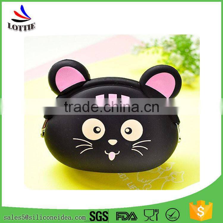 New design silicone coin bag lovely silicone coin wallet cute silicone coin case for Children