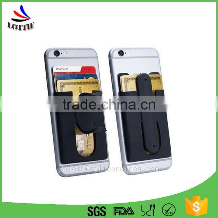 High quality Custom Logo Promotional Silicon Card Holder for Phone