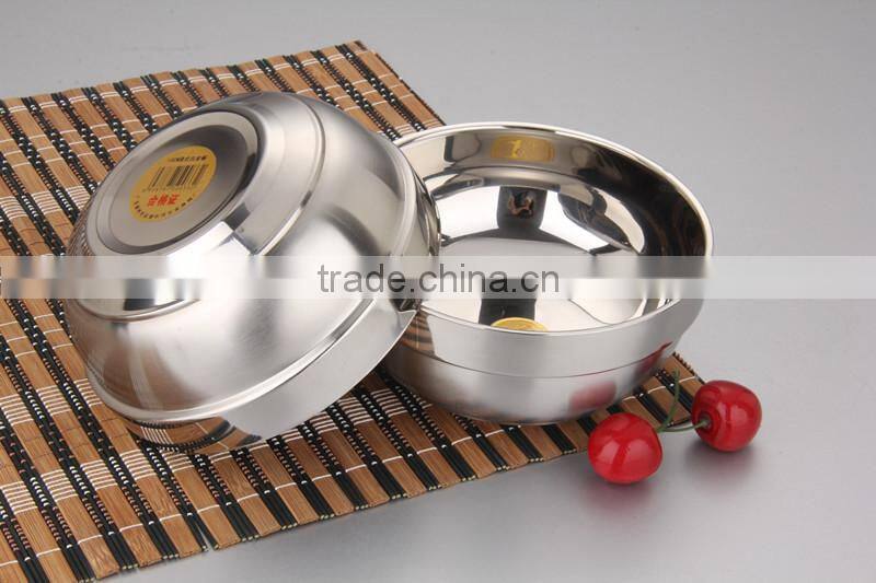 12cm-18cm modern design stainless steel double wall rice bowl