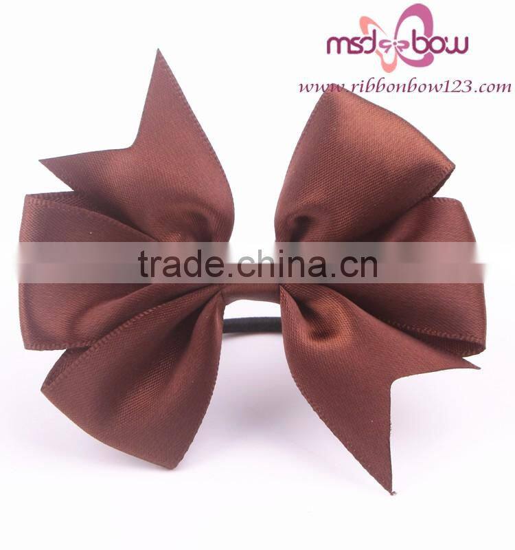 Custom satin ribbon bow with elastic for perfume bottle package
