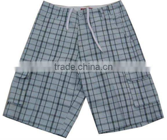 Men's Check Shorts Board Short Stock Garment