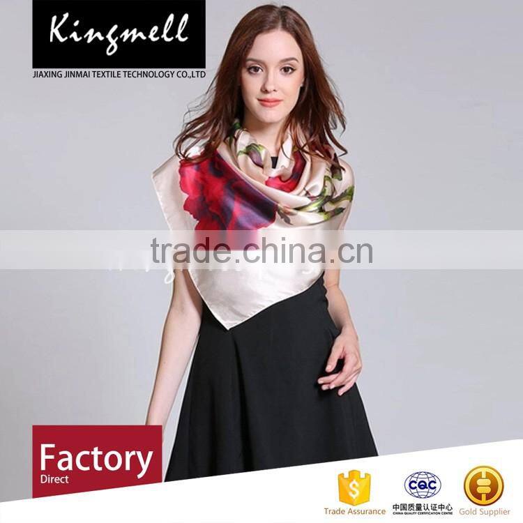 Custom popular silk satin neck scarf fashion scarf