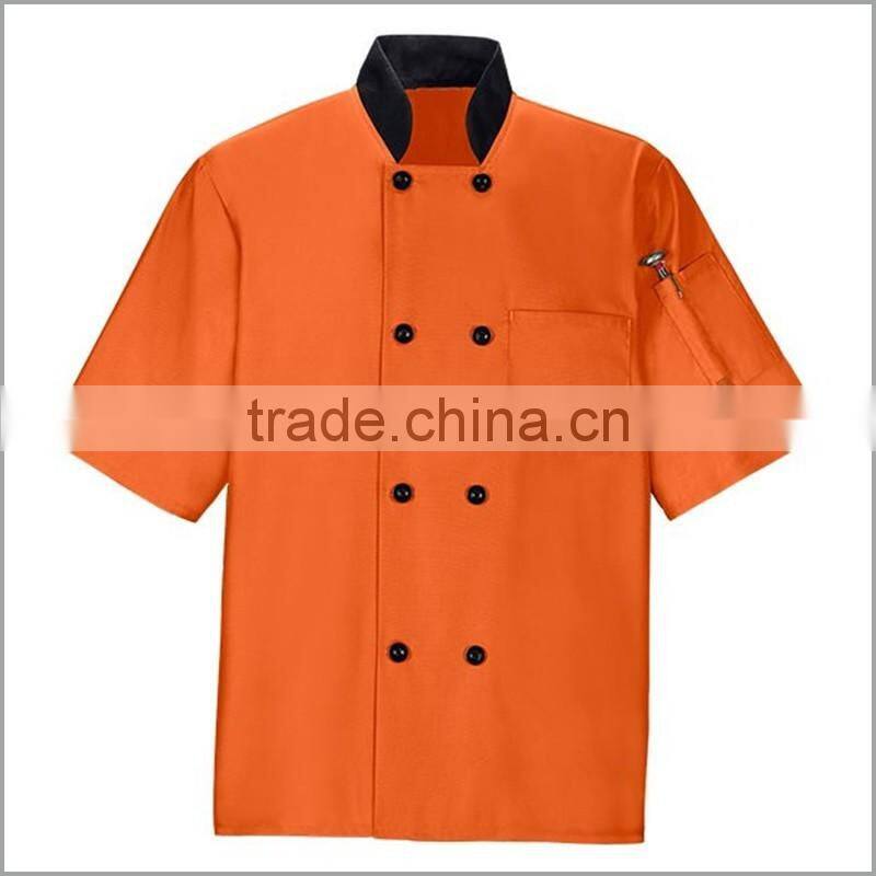 Custom embroidered executive white chef jacket cooking restaurant coat chef