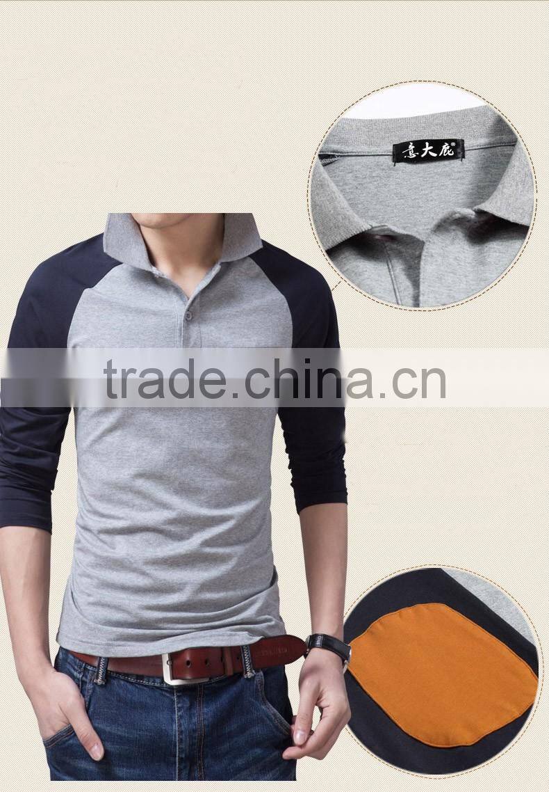 high quality cotton polyester brand polo men shirts long sleeve unifrom polo shirt
