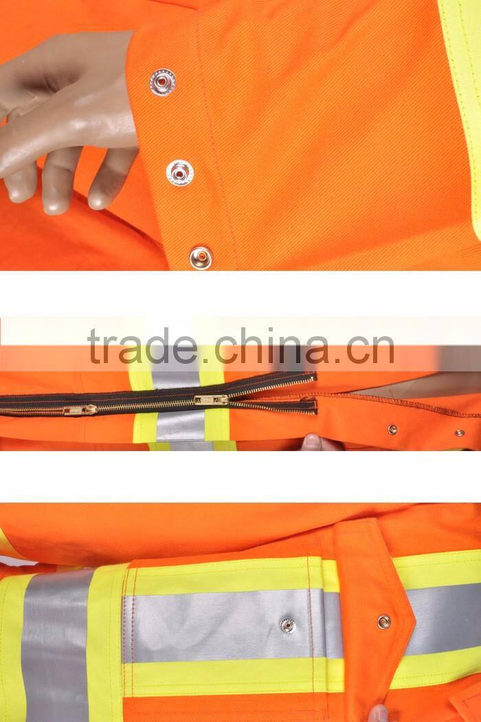 NFPA 2112 oil field wholesale used fire retardant workwear In Hi Vis Orange Color