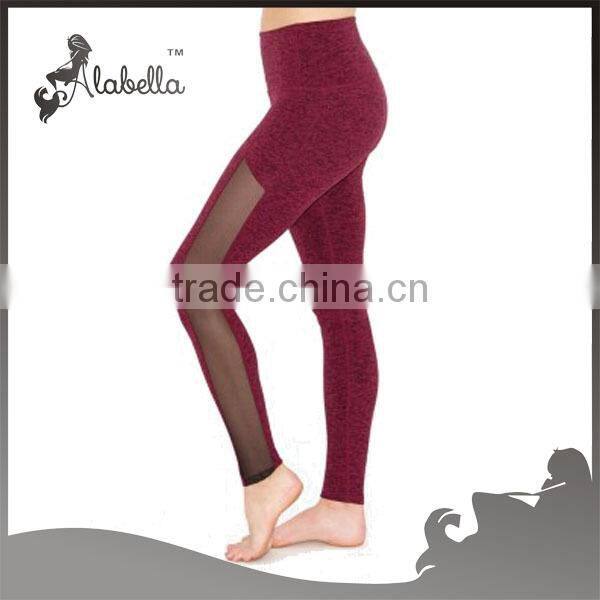 wholesale sport wear woman fitness clothing sexy mesh capri women clothes
