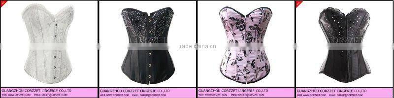 Sexy Lingerie PVC Lingerie Lace Up Basque Corset with Separate mini Skirt