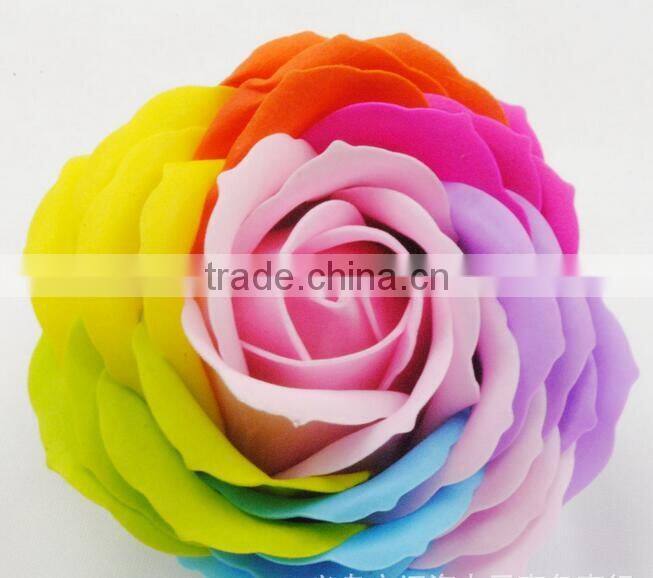 Wholesale Romantic Gift magic Rose big Soap Flower with multicolor
