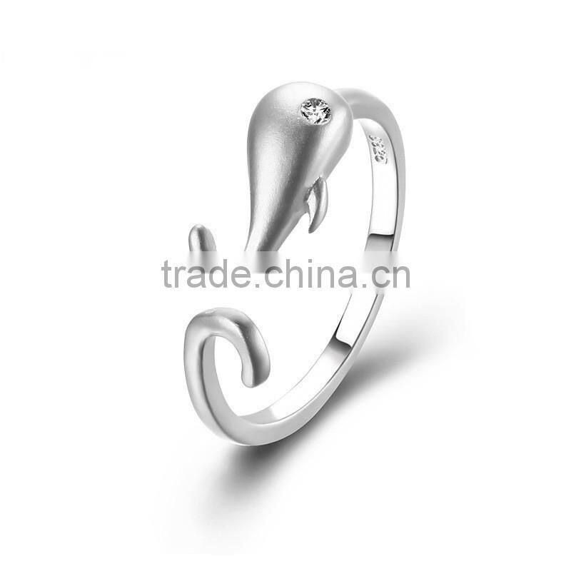 2016 new couple love rings cat ear smooth and brush rings young boy and girl rings