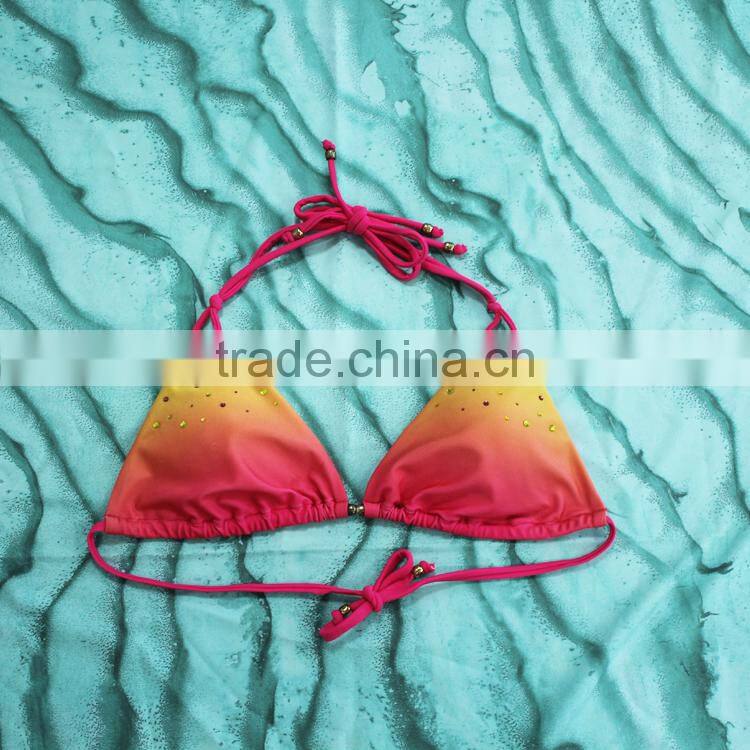 Sun Protect Material Bikinis Trendy fashion Girls Shiny Swimsuits