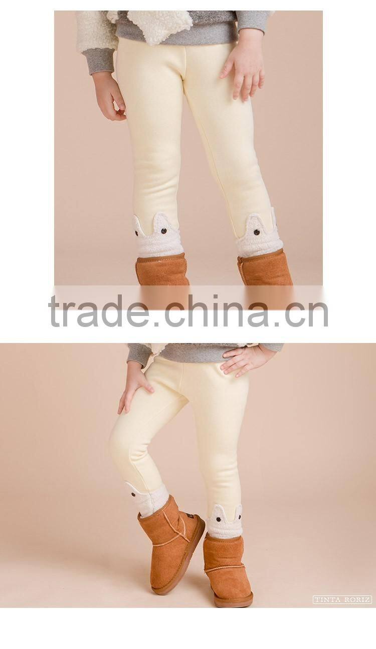 Winter Kids Girls Mirco Velvet Thick Leggings New Design For Girls Cotton Kinny Children Girls Casual Pants