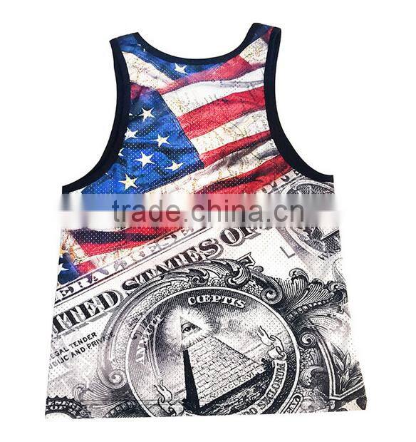 Custom Cotton Sport GYM Stringer Men's Tank Top Sexy Sleeveless Top