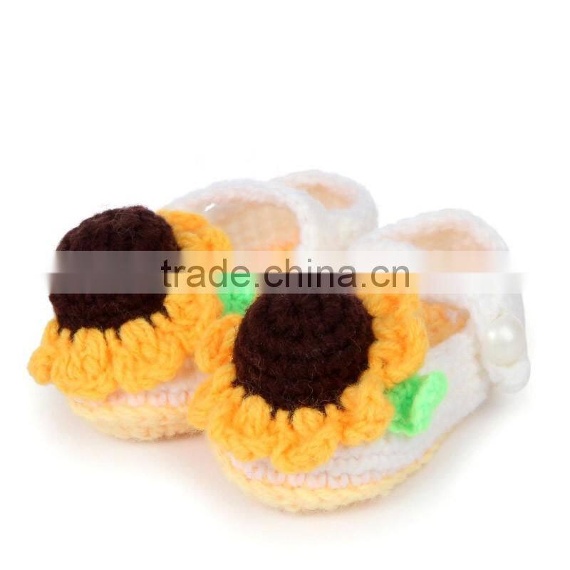 The new spring princess hand made crochet knitted baby shoes LBS20151223-52