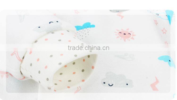 Stormy printing white newborn baby romper interlock 100% cotton baby clothing
