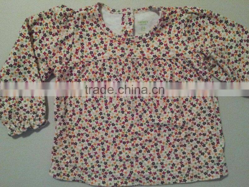 Girls Baby Toddler Flowered Shirt and Brown Pants Manufactuer