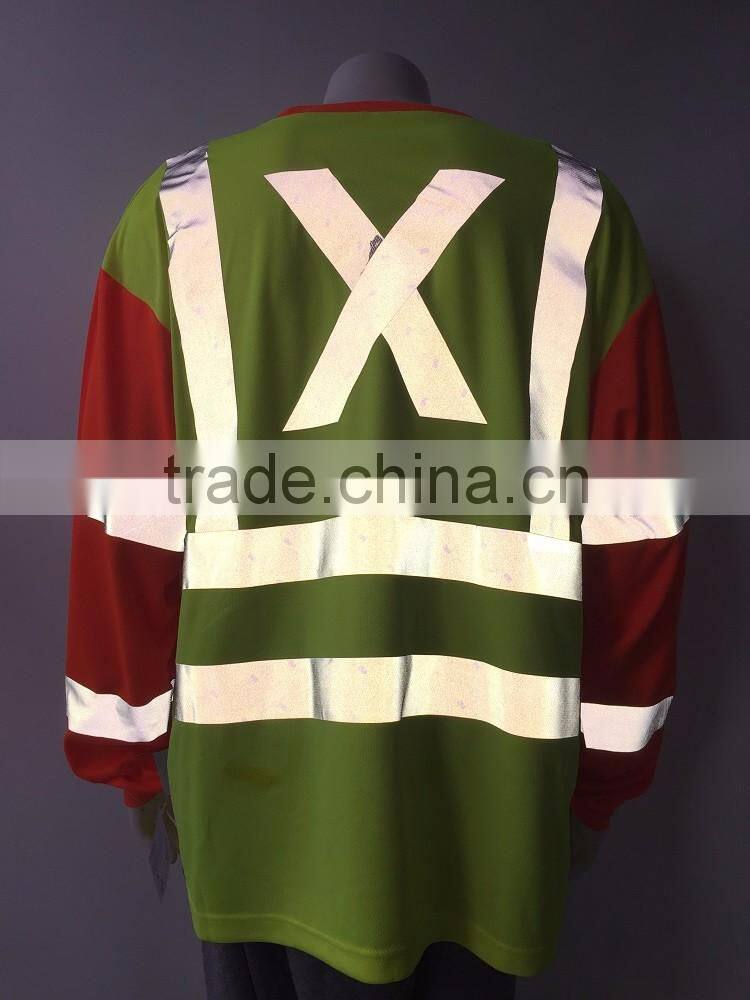 ANSI Class3 two-tone heat- applied high performance warning t-shirt