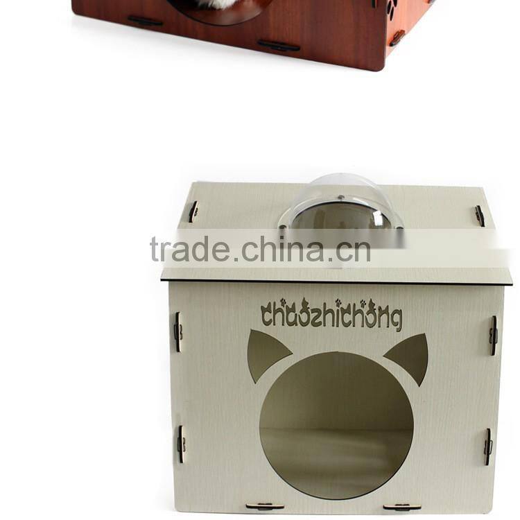 R1907H Natural Wooden Pet House Pet Play House Lovely Pet House