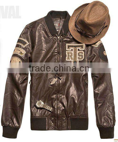 leather jacket fashion men clothing professional garment factory JCX0007