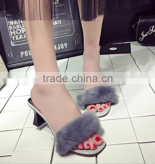 Soft And Light Women Imitation fur Slippers/Women Plush Slippers/Winter fake Fur Women Slippers
