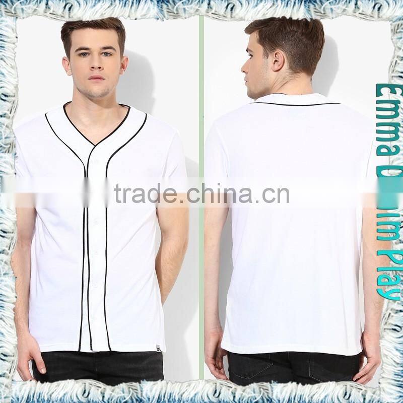 2017 Fashion Custom Design Men's Contrast Trim T-shirts