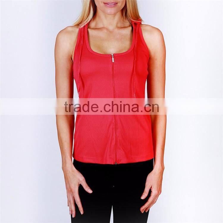 2016 Guangzhou Colorful Fashion Latest Women 100% Polyester Zipper Ladies Long Tops For Leggings