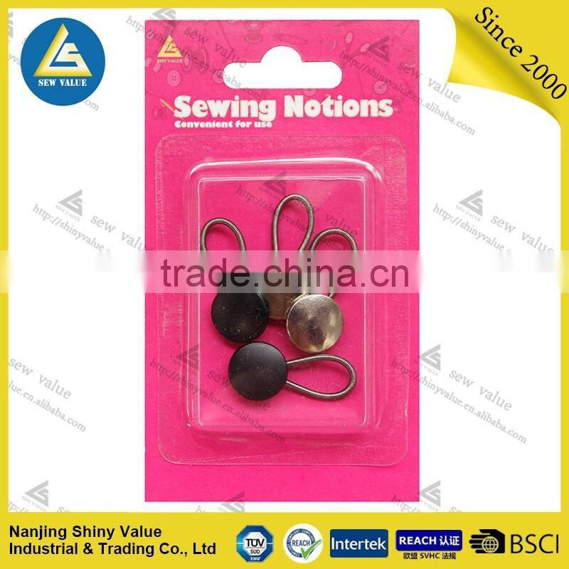 Metal shirt/pants/cuff extenders with strong spring in round shape and pit on the surface assortment