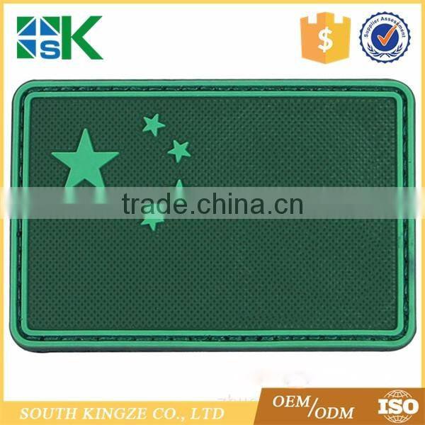 Excellent quality US logo national flag embossed PVC rubber patch
