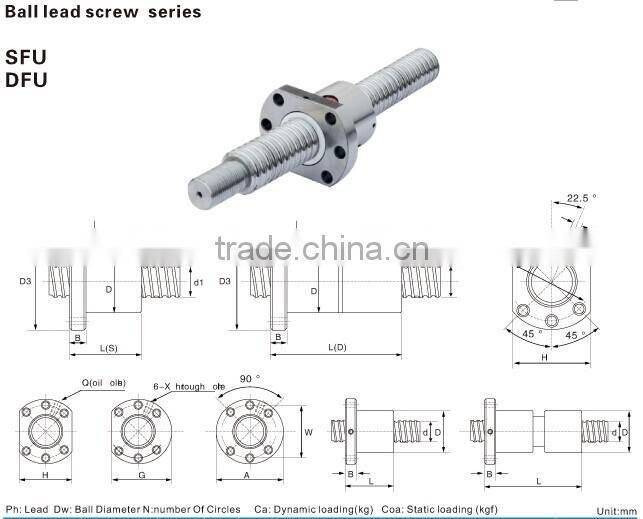 high preicision 16mm ball screw SUF1610