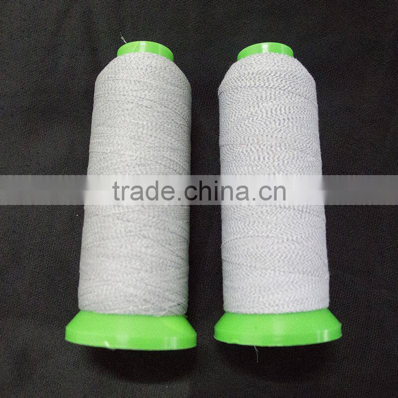 glow in the dark 3m reflective yarn on sewing cloth and hats
