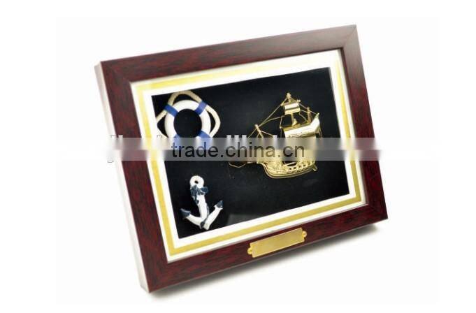 2015 new design High quality 3D arabic dhow frame with decoration gift JKC-01