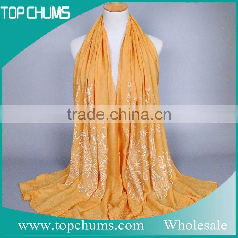Wholesale embroidery floral women scarf pashmina