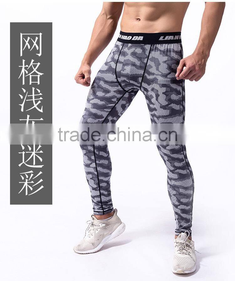 men 220g milk silk camo yoga jogging legging /jqi plus size camoflage athletic yoga pants capris trousers
