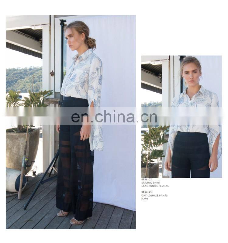 High-End Handmade Female Collar T-Shirt