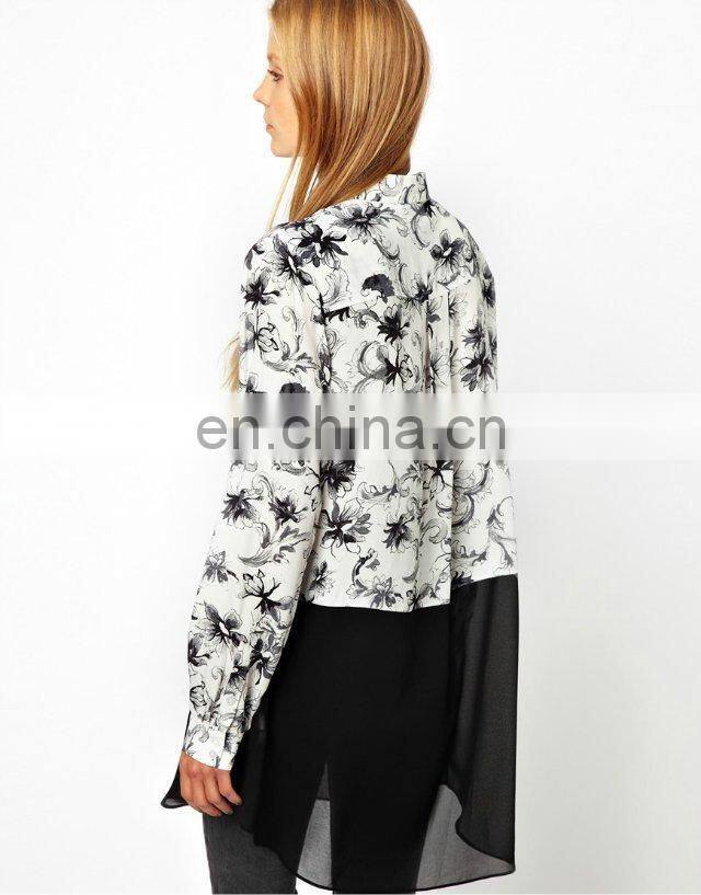 Famous fashion brand hot selling latest blouse designs women blouse