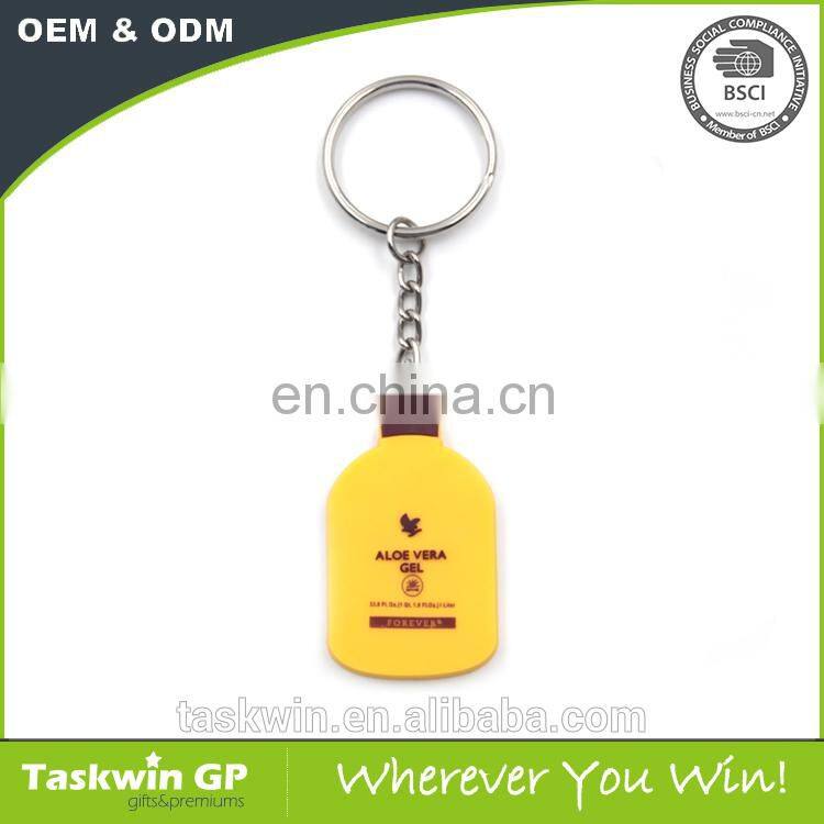 Custom soft PVC& Rubber material keyring made in China