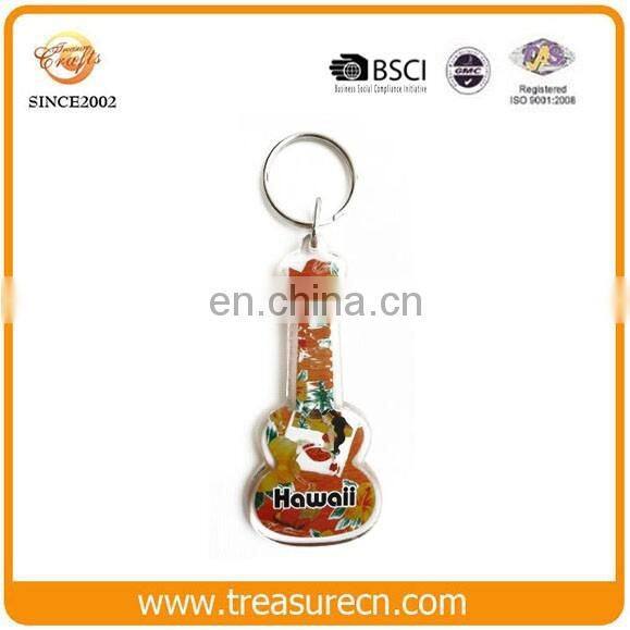 Cheap Keychain With Logo Promotional Floating Plastic Photo Insert Acrylic Keychain