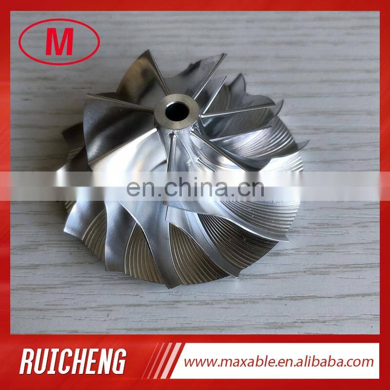 TD04HL 43.50/62.00mm 7+7 blades high performance Turbocharger milling/aluminum 2618/billet compressor wheel
