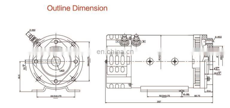 New Design Water-proof 3.5KW Electric 24V DC Motor