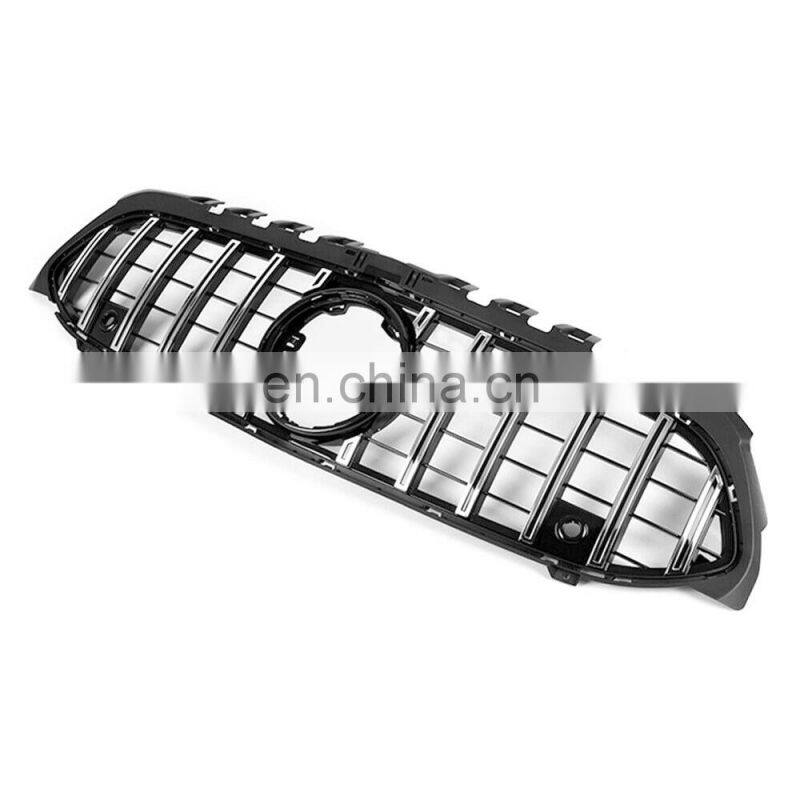 Silver color ABS front bumper grille mesh hood for Mercedes Benz A class W177 2018+