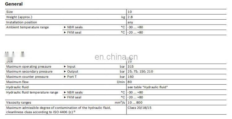 Rexroth ZDR10DP1-40/150YM safety relief pressure reducing valves