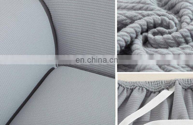 High quality fitted couch cover plain knitting sofa cover