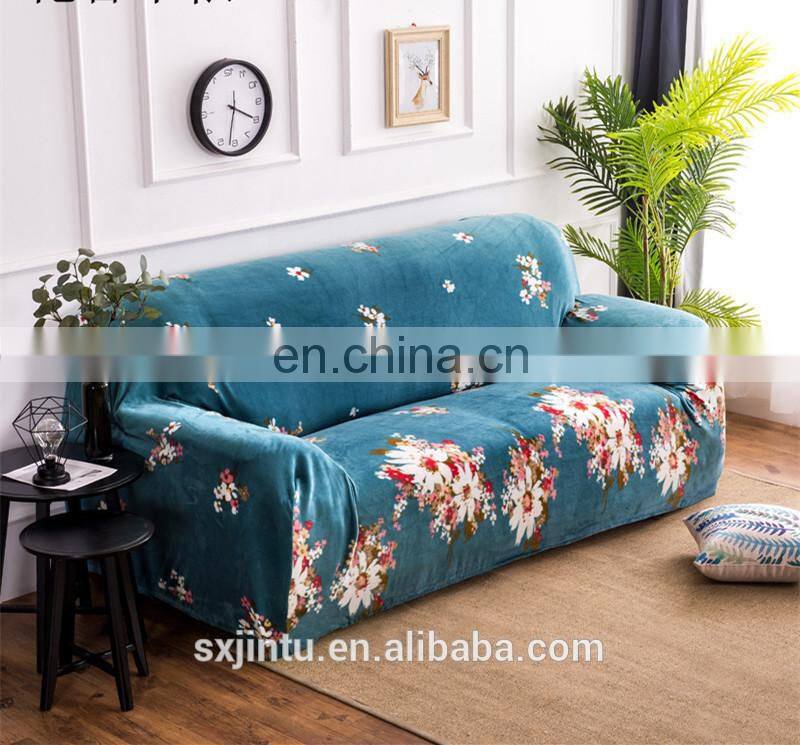 sectional sofa cover 3pcs Universal Cover Sofa Winter Plush Stretch Slipcover Printed Sofa Covers