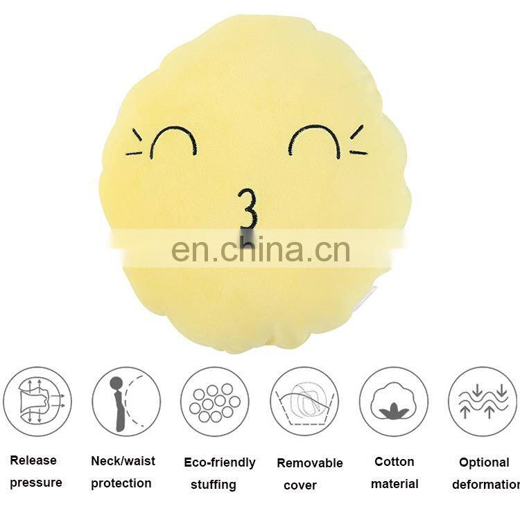 Trending products 2018 custom cute plush travel emoticon expression throw pillows smile face pillow emoji pillow