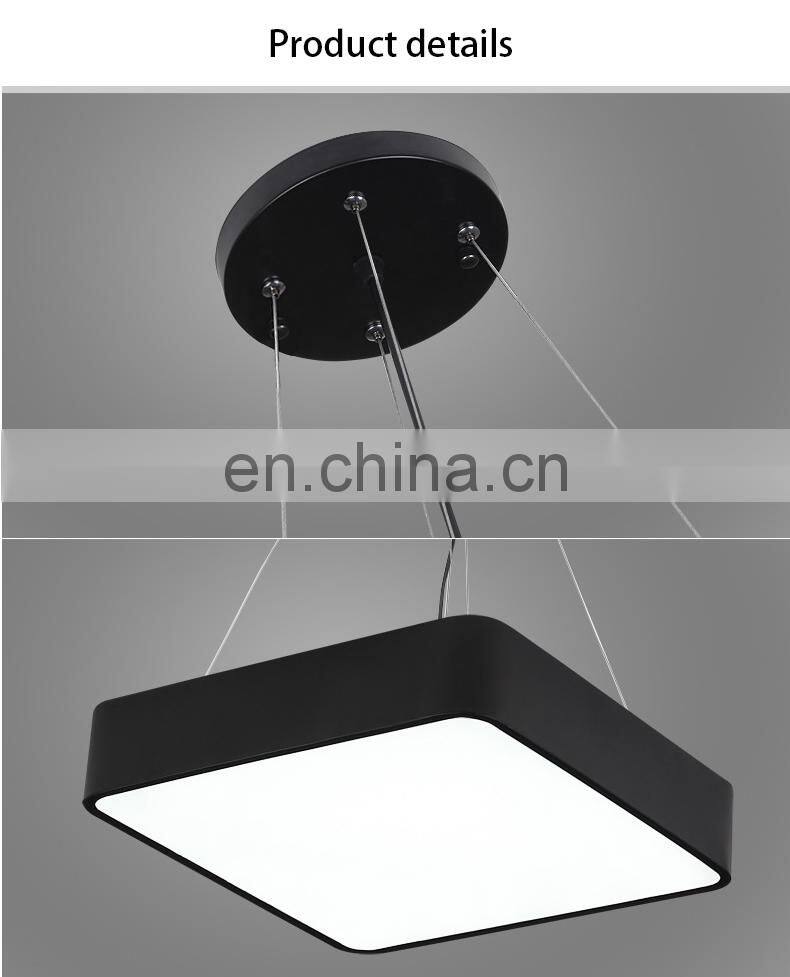 Hot Sale LED Square Super Market Mall Store Ceiling Lamp Modern Simple Commercial Hanging Light Office Lighting