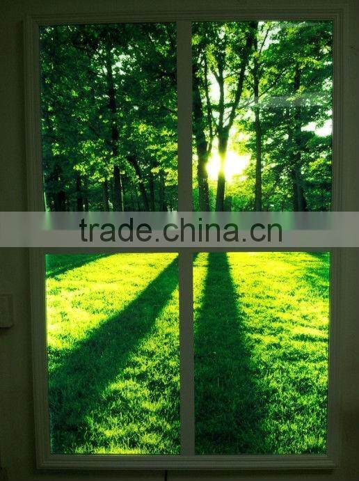 Virtual window LED forest image wall panel