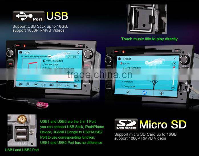 Erisin ES7681P 7'' MTK Ople Zafira Car GPS DVD Player with 3G Bluetooth