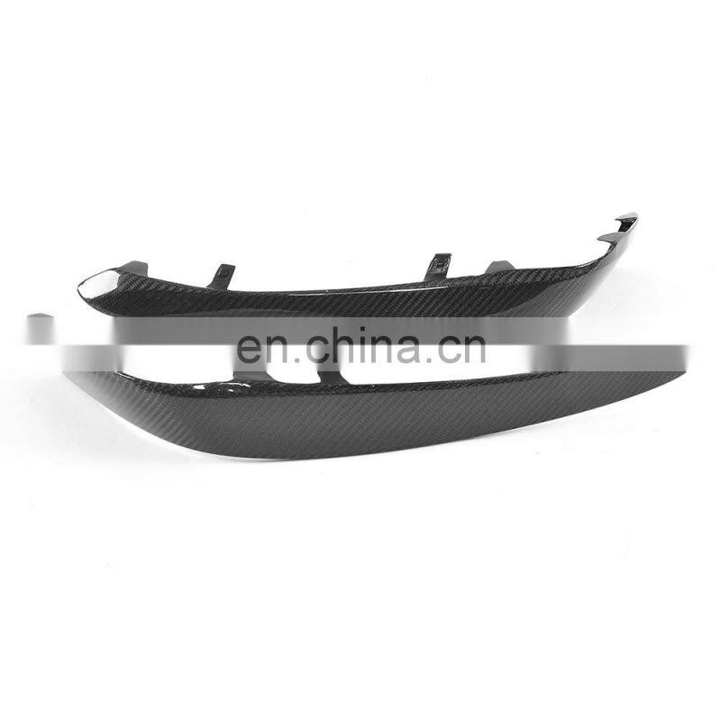 Front Fog Lamp Mesh Mask Trims for Mercedes Benz C-Class W205 C63 AMG 15-17